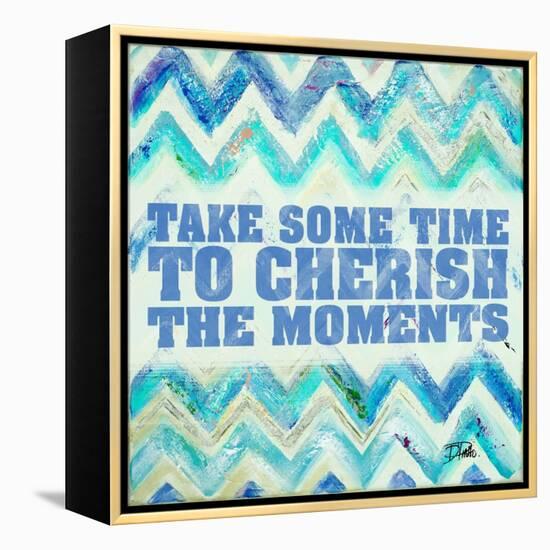 Blue Zig Zag-Patricia Pinto-Framed Stretched Canvas