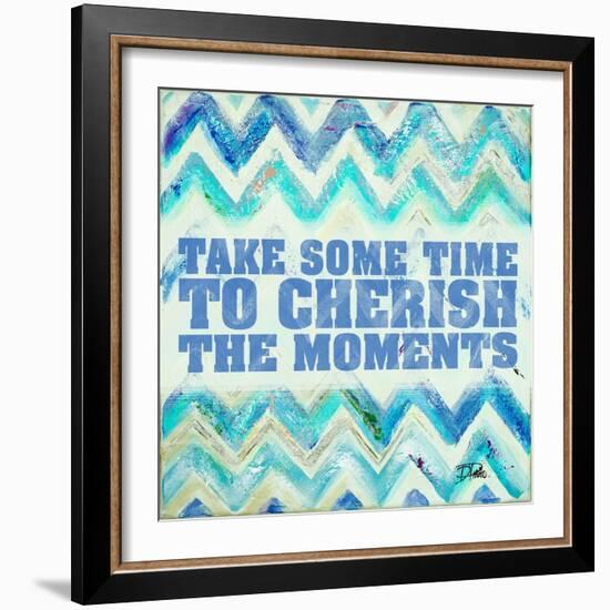 Blue Zig Zag-Patricia Pinto-Framed Art Print