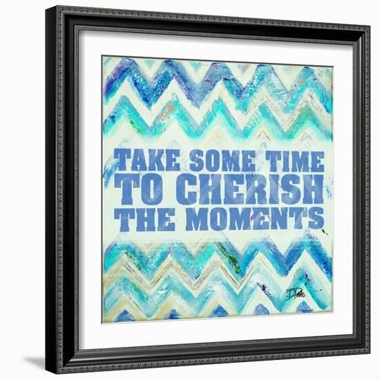 Blue Zig Zag-Patricia Pinto-Framed Art Print