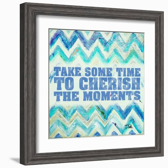 Blue Zig Zag-Patricia Pinto-Framed Art Print