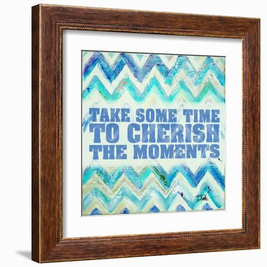 Blue Zig Zag-Patricia Pinto-Framed Art Print