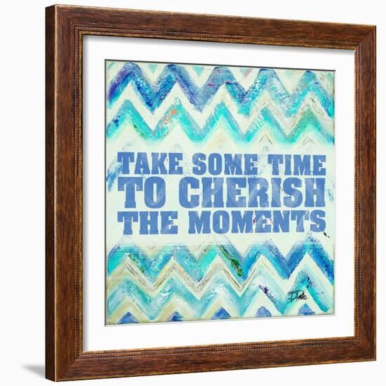 Blue Zig Zag-Patricia Pinto-Framed Premium Giclee Print