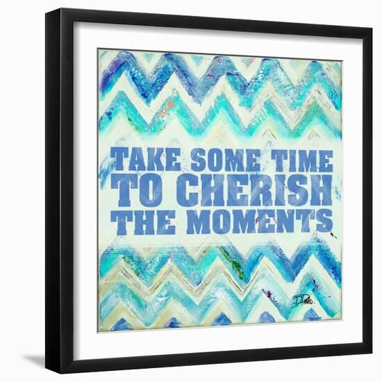 Blue Zig Zag-Patricia Pinto-Framed Premium Giclee Print