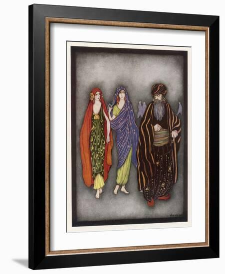 Bluebeard Alarms the Sisters-Jennie Harbour-Framed Art Print