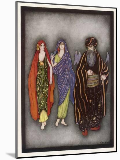 Bluebeard Alarms the Sisters-Jennie Harbour-Mounted Art Print
