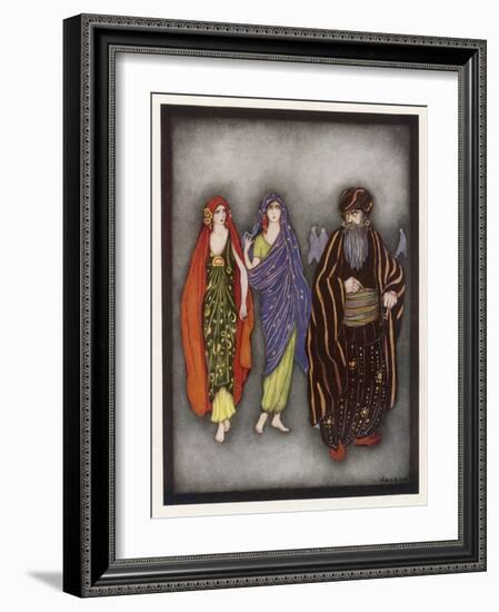 Bluebeard Alarms the Sisters-Jennie Harbour-Framed Art Print