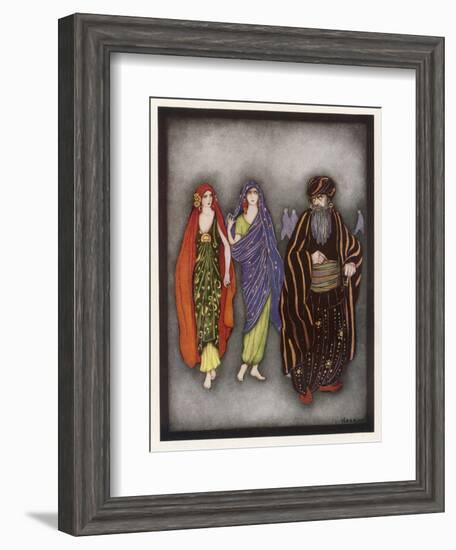 Bluebeard Alarms the Sisters-Jennie Harbour-Framed Art Print