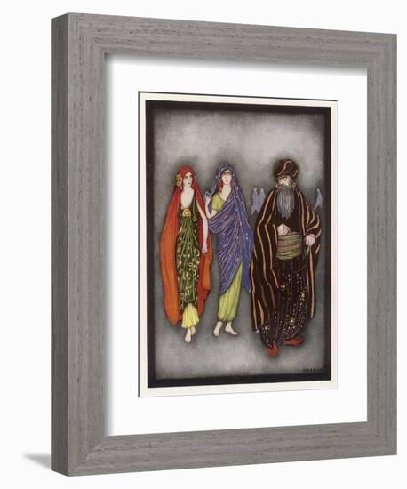 Bluebeard Alarms the Sisters-Jennie Harbour-Framed Art Print