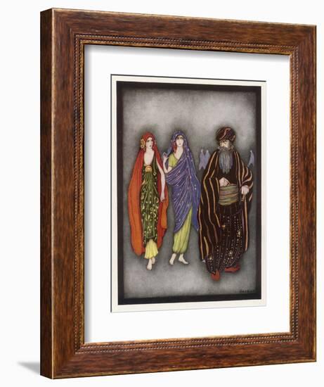 Bluebeard Alarms the Sisters-Jennie Harbour-Framed Art Print