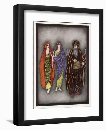 Bluebeard Alarms the Sisters-Jennie Harbour-Framed Art Print