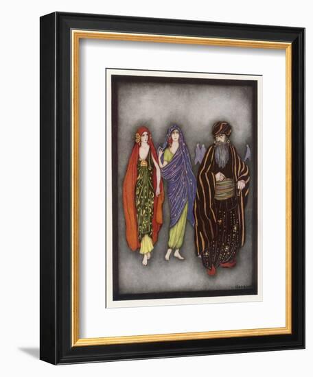 Bluebeard Alarms the Sisters-Jennie Harbour-Framed Art Print