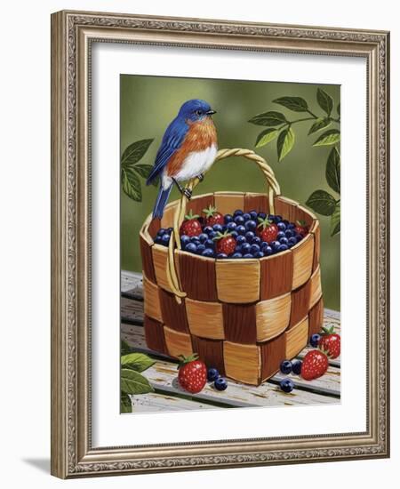 Blueberry Basket-William Vanderdasson-Framed Giclee Print