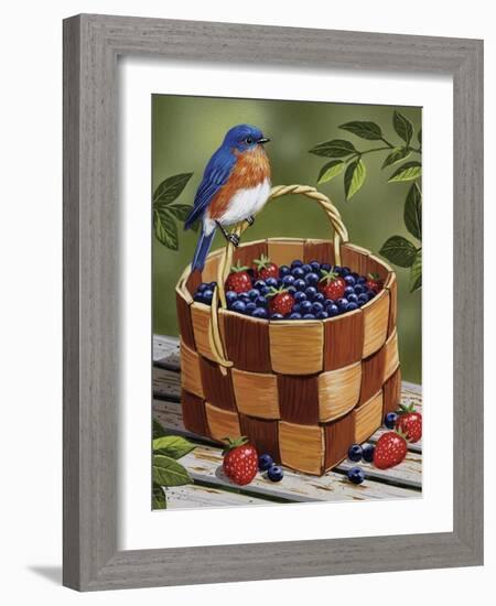 Blueberry Basket-William Vanderdasson-Framed Giclee Print