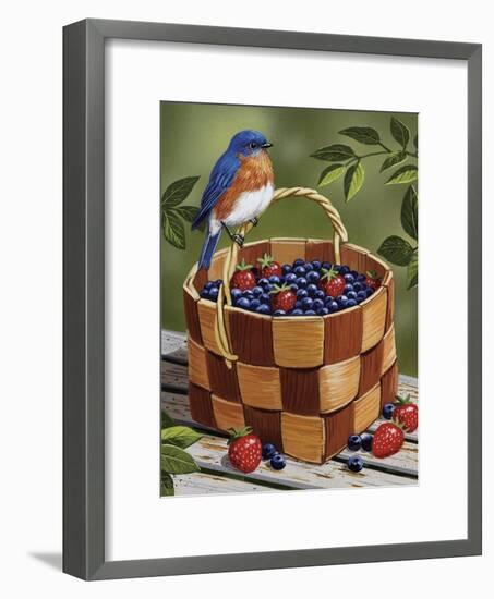 Blueberry Basket-William Vanderdasson-Framed Giclee Print