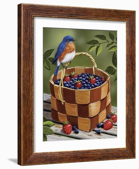 Blueberry Basket-William Vanderdasson-Framed Giclee Print