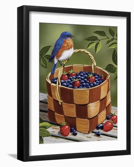 Blueberry Basket-William Vanderdasson-Framed Giclee Print