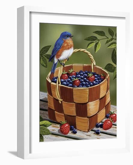 Blueberry Basket-William Vanderdasson-Framed Giclee Print