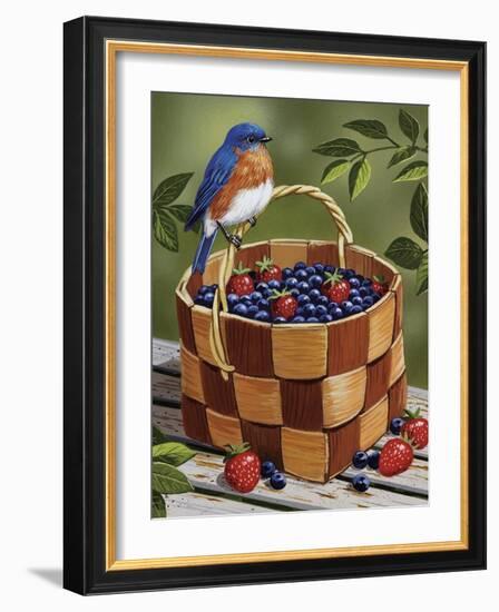 Blueberry Basket-William Vanderdasson-Framed Giclee Print