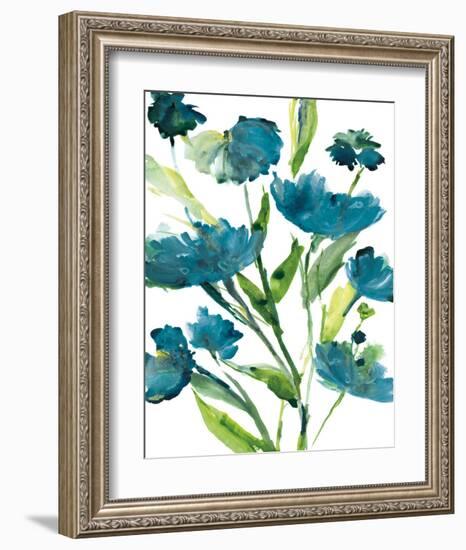 Blueberry Blooms II-Rebecca Meyers-Framed Art Print