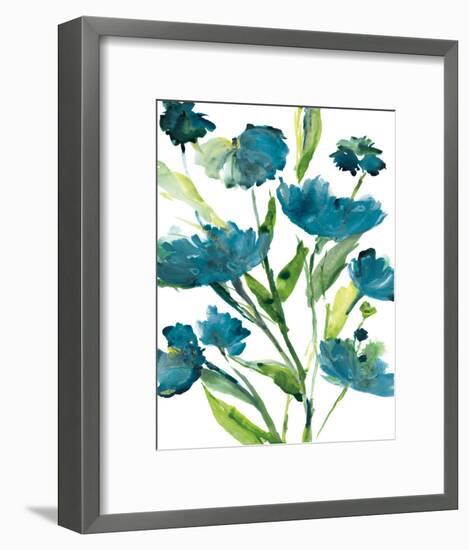 Blueberry Blooms II-Rebecca Meyers-Framed Art Print