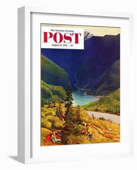 "Blueberry Hill" Saturday Evening Post Cover, August 13, 1955-John Clymer-Framed Giclee Print