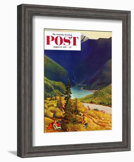 "Blueberry Hill" Saturday Evening Post Cover, August 13, 1955-John Clymer-Framed Giclee Print