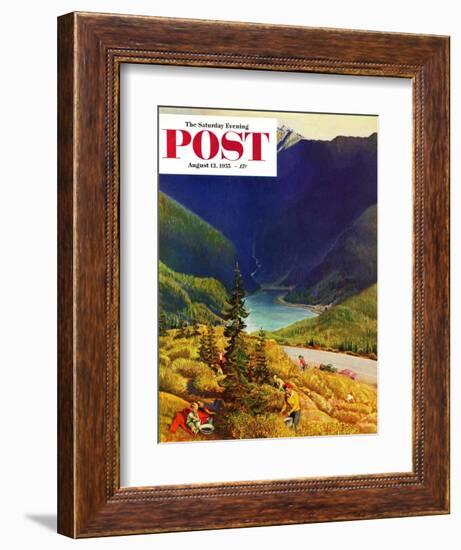 "Blueberry Hill" Saturday Evening Post Cover, August 13, 1955-John Clymer-Framed Giclee Print