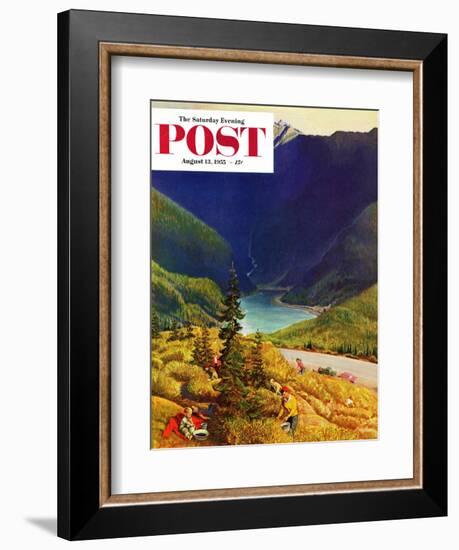 "Blueberry Hill" Saturday Evening Post Cover, August 13, 1955-John Clymer-Framed Giclee Print