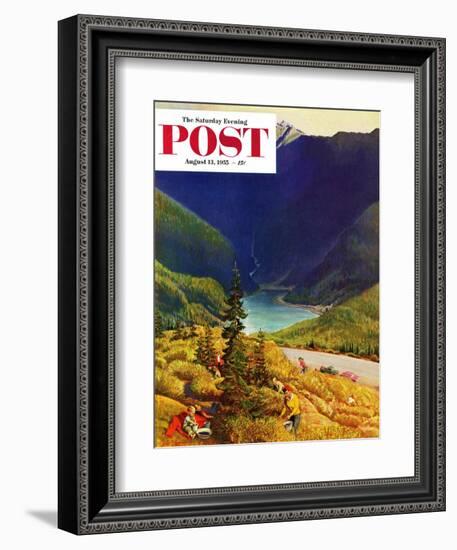 "Blueberry Hill" Saturday Evening Post Cover, August 13, 1955-John Clymer-Framed Giclee Print