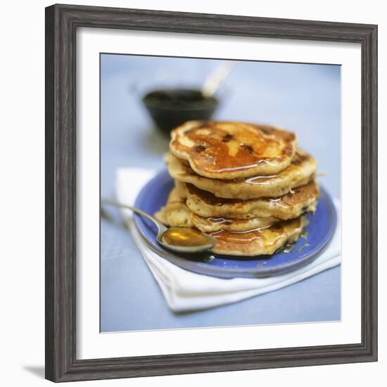 Blueberry Pancakes with Maple Syrup-Tara Fisher-Framed Photographic Print