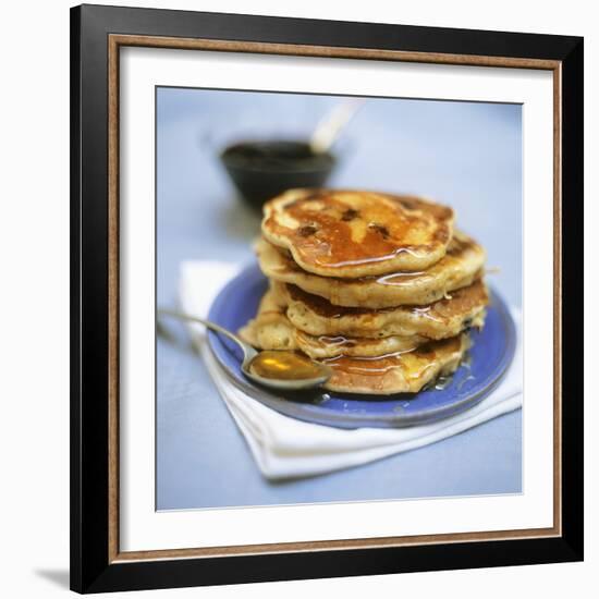 Blueberry Pancakes with Maple Syrup-Tara Fisher-Framed Photographic Print