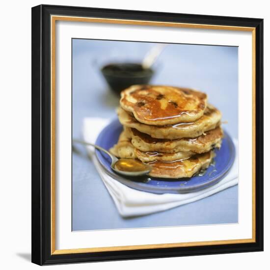 Blueberry Pancakes with Maple Syrup-Tara Fisher-Framed Photographic Print