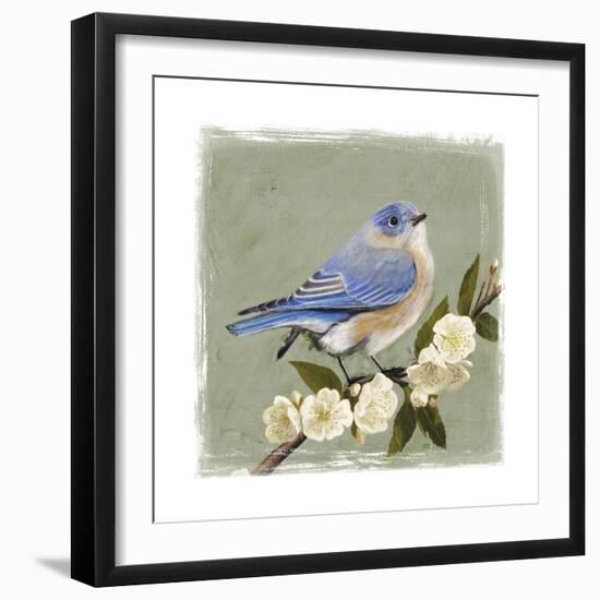 Bluebird Branch I-Victoria Borges-Framed Art Print