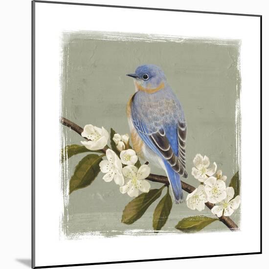 Bluebird Branch II-Victoria Borges-Mounted Art Print