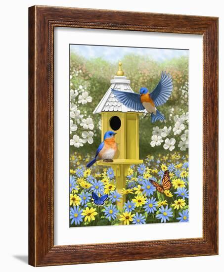 Bluebird Garden Home-Crista Forest-Framed Giclee Print