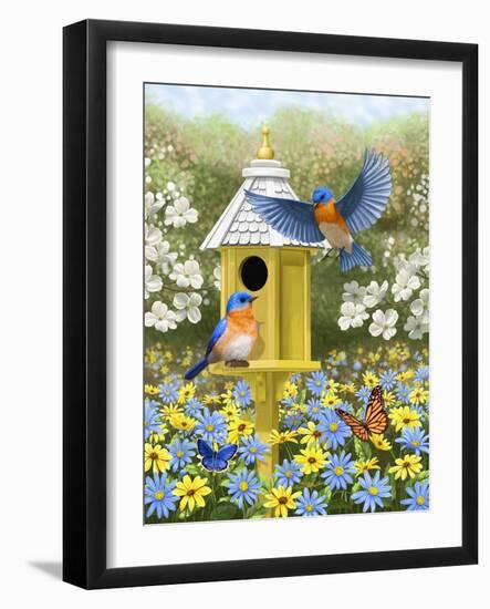 Bluebird Garden Home-Crista Forest-Framed Giclee Print