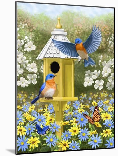Bluebird Garden Home-Crista Forest-Mounted Giclee Print