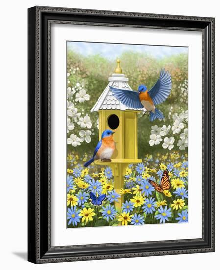 Bluebird Garden Home-Crista Forest-Framed Giclee Print