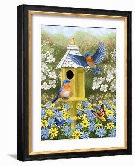 Bluebird Garden Home-Crista Forest-Framed Giclee Print