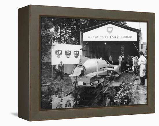 Bluebird K7 at Coniston Water, Cumbria, 1958-null-Framed Premier Image Canvas