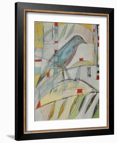 Bluebird on Branch-Tim Nyberg-Framed Giclee Print