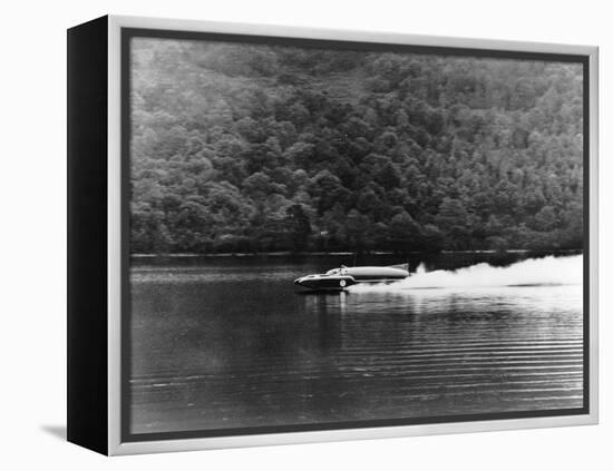 Bluebird on Coniston Water, Cumbria, November 1958-null-Framed Premier Image Canvas