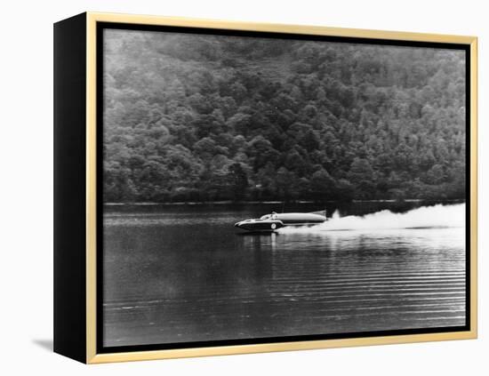 Bluebird on Coniston Water, Cumbria, November 1958-null-Framed Premier Image Canvas