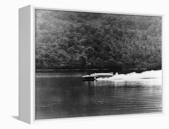 Bluebird on Coniston Water, Cumbria, November 1958-null-Framed Premier Image Canvas