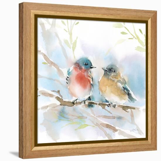 Bluebird Pair in Spring-Katrina Pete-Framed Stretched Canvas