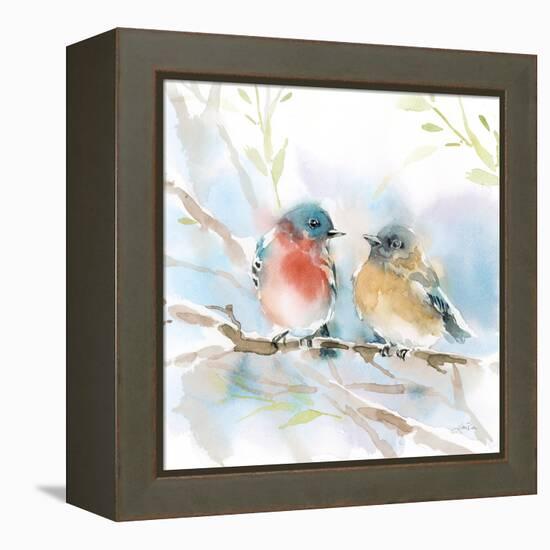 Bluebird Pair in Spring-Katrina Pete-Framed Stretched Canvas