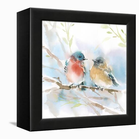 Bluebird Pair in Spring-Katrina Pete-Framed Stretched Canvas