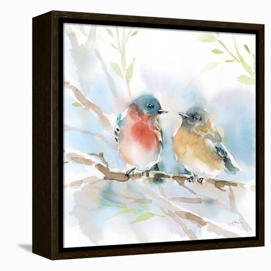 Bluebird Pair in Spring-Katrina Pete-Framed Stretched Canvas