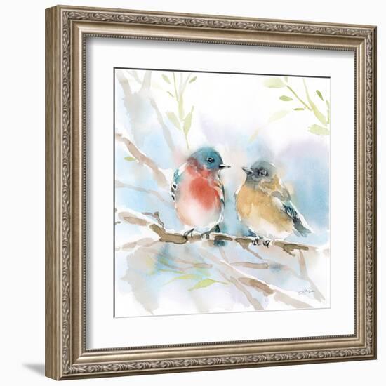 Bluebird Pair in Spring-Katrina Pete-Framed Art Print