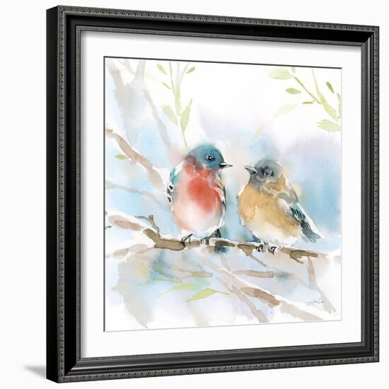 Bluebird Pair in Spring-Katrina Pete-Framed Premium Giclee Print